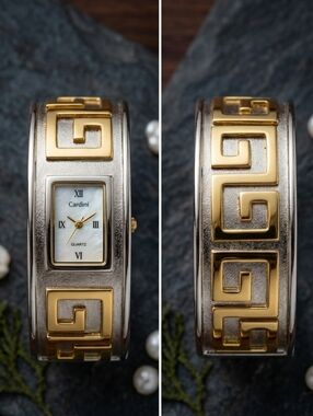 Two-Tone Gold and Silver Bracelet Watch
